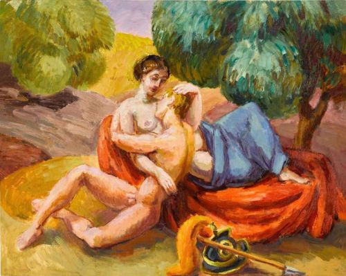 Grant Duncan Lovers   Venus And Adonis Ca. 1956 canvas print