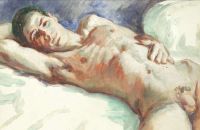 Grant Duncan Male Nude 1968 canvas print