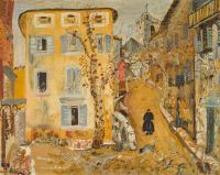 Grigoriev Boris Dmitrievich Street Scene In A Provincial Town Ca. 1932 canvas print