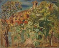 Grigoriev Boris Dmitrievich Sunflowers Ca. 1930 canvas print