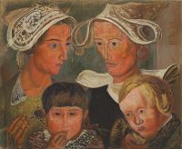 Grigoriev Boris Dmitrievich Two Mothers Ca. 1937 canvas print