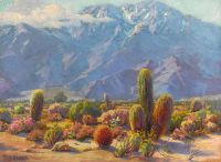 Grimm Paul Barrel Cacti In Devil S Garden Before San Jacinto canvas print