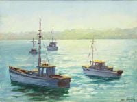 Grimm Paul Coastal And Boat Scene 1 canvas print