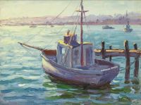 Grimm Paul Coastal And Boat Scene 2 canvas print