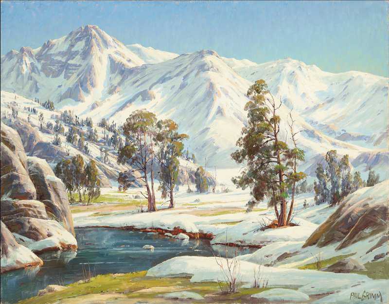 Grimm Paul Sunkissed Snows   High Sierras canvas print