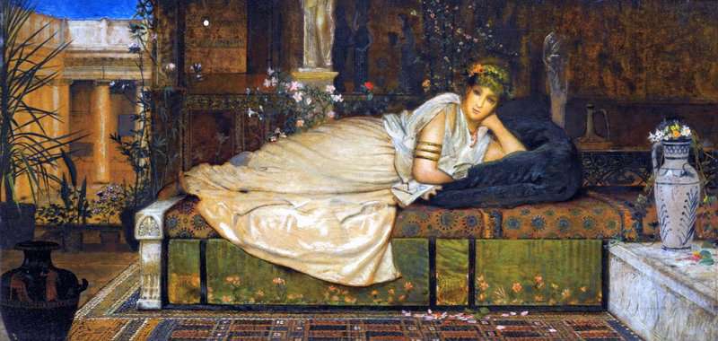 Grimshaw Arthur E A Lady In A Classical Interior 1874 canvas print