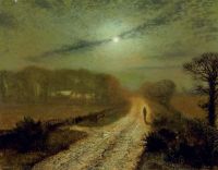 Grimshaw Arthur E A Moonlit Landscape 1870 canvas print
