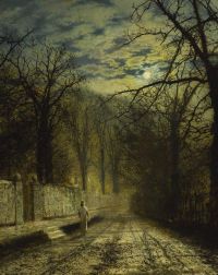 Grimshaw Arthur E A Moonlit Street 1880