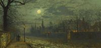 Grimshaw Arthur E A Moonlit Walk 1882