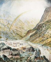 Grimshaw Arthur E A Mountain Road Flood Time