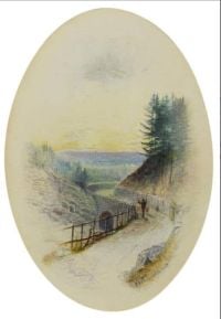 Grimshaw Arthur E A Shepherd Driving His Flock 1876 canvas print