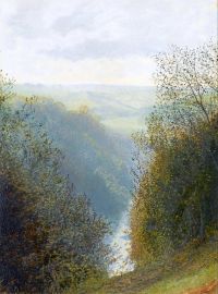 Grimshaw Arthur E A Wooded Valley Probably Bolton Woods 1871 canvas print