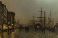 Grimshaw Arthur E Glasgow Saturday Night 1883 canvas print