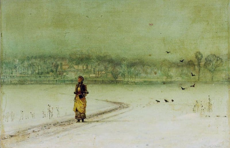 Grimshaw Arthur E In The Winter S Twilight Glow canvas print