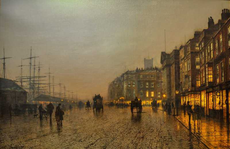 Grimshaw Arthur E Liverpool From Wapping Ca. 1875 canvas print