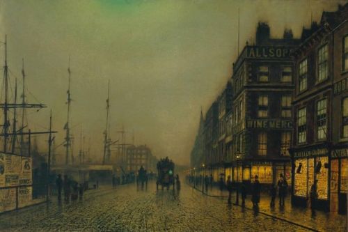 Grimshaw Arthur E Liverpool Quay By Moonlight 1887 canvas print