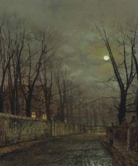 Grimshaw Arthur E Moonlight After Rain 1884