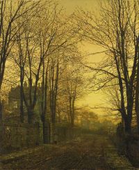 Grimshaw Arthur E October After Glow 1885