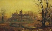 Grimshaw Arthur E Old Hall Cheshire Early Morning October 1880 canvas print
