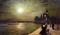 Grimshaw Arthur E Reflexionen über die Themse 1880