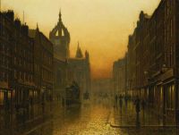 Grimshaw Arthur E St. Giles Cathedral Edinburgh 1895 canvas print