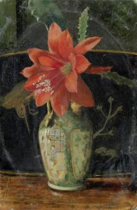 그림쇼 아서 E 캔톤 꽃병이 있는 정물 1876