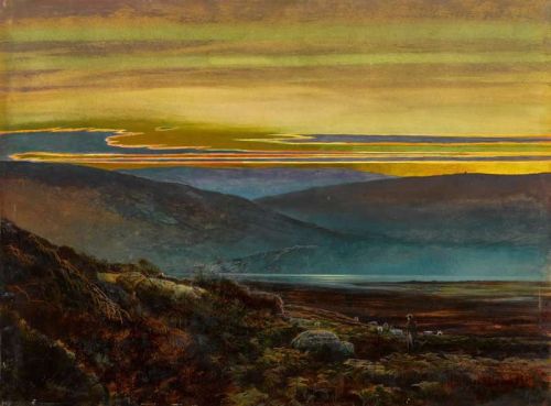 Grimshaw Arthur E Sunset Over A Lake 1869 canvas print
