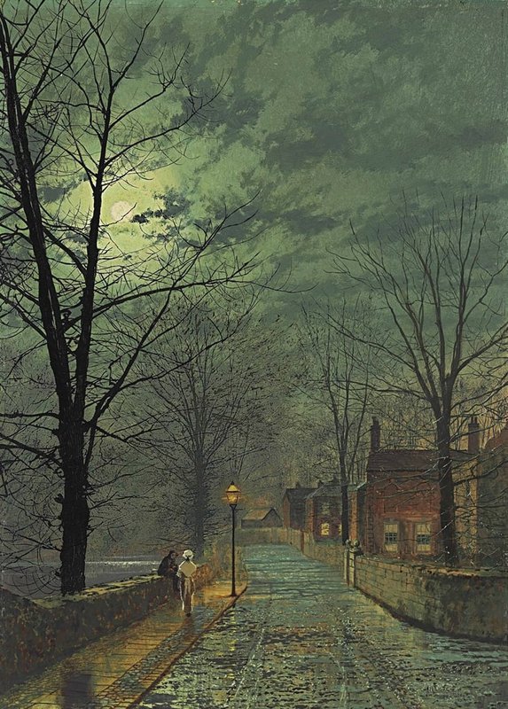 Grimshaw Arthur E The Gossips Bonchurch Isle Of Wight 1880 canvas print