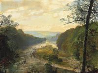 Grimshaw Arthur E The Wharfe Valley With Barden Tower Beyond canvas print