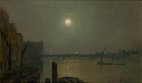 Grimshaw Arthur E 밤에 Battersea 다리의 보기 1882