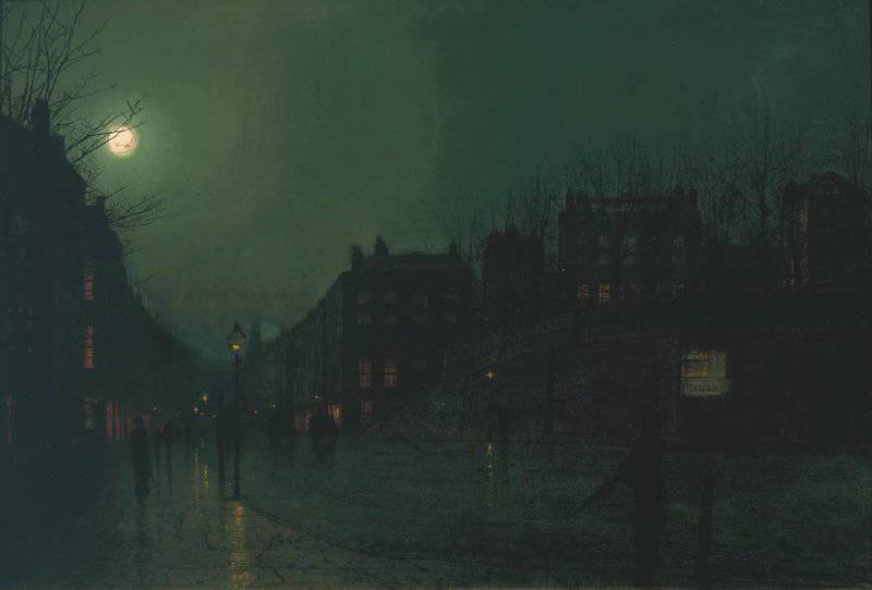 Grimshaw Arthur E View Of Heath Street By Night 1882 canvas print