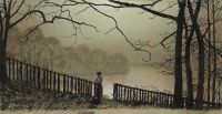 Grimshaw Arthur E Waterloo Lake Roundhay Park Leeds 1876 77 canvas print
