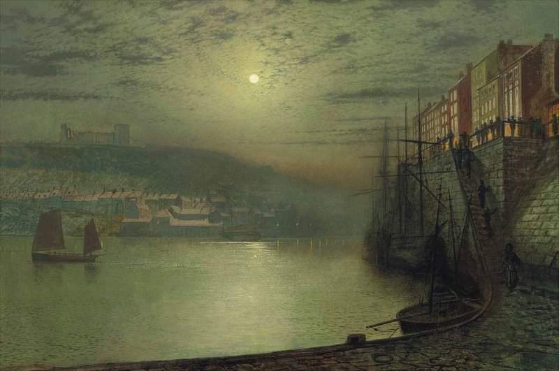 Grimshaw Arthur E Whitby From The East Side 1877 canvas print