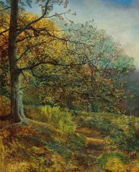 Grimshaw Arthur E Woodland Near Leeds 1869 canvas print