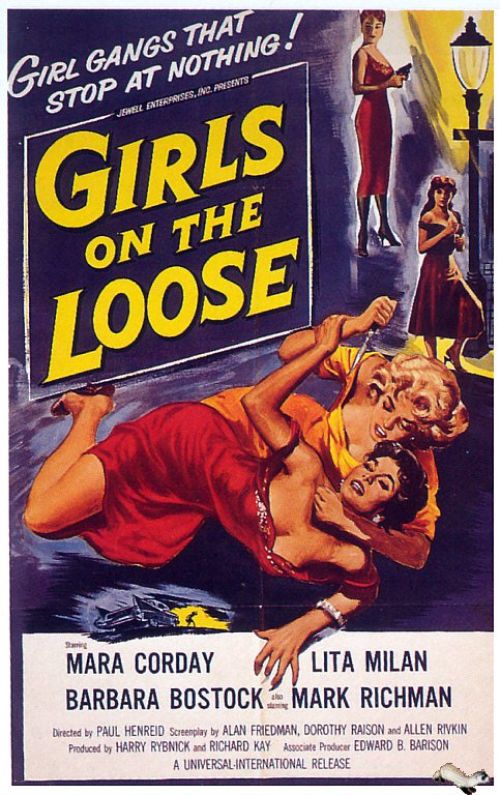 Grls On The Loose 1958 Movie Poster canvas print