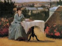 Guerard Gonzales Jeanne Afternoon Tea Aka On The Terrace 1875 canvas print