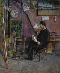 Guillaumin Armand Le Docteur Martinez Dans L Atelier Du Peintre 1878 canvas print