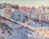 Guillaumin Armand Le Pont Charrant Gelee Blanche Crozant Ca. 1900 canvas print