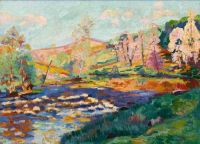 Guillaumin Armand Orangefarbene Landschaft um 1886