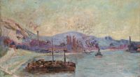 Guillaumin Armand Peniches On The Seine Ca.1900