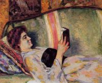 Guillaumin Armand Marguerite Guillaumin 독서 Ca의 초상화. 1914년