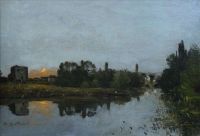 Guillemet Antoine Moonlight On River Ca.1880
