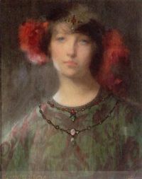 Guirand De Scevola Lucien Victor Ein symbolistisches Frauenporträt 1901