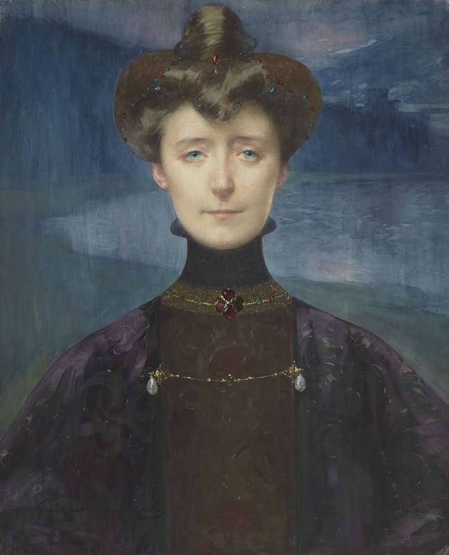 Guirand De Scevola Lucien Victor Portrait Of Marguerite Moreno canvas print