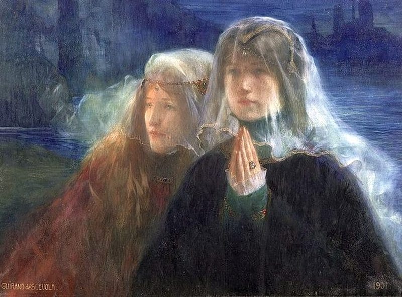 Guirand De Scevola Lucien Victor The Veiled Woman 1901 canvas print