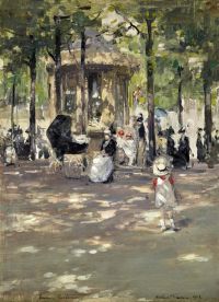 Gunn Herbert James Le Petit Cafe Tuileries Paris 1913 canvas print