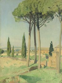 Gunn Herbert James The Campagna By The Appian Way Ca. 1928