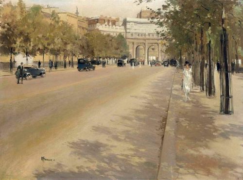 Gunn Herbert James The Mall Looking Towards Admiralty Arch London 1925 canvas print