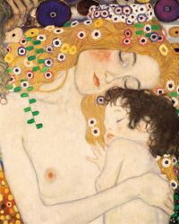 Gustav Klimt Mother And Child canvas print