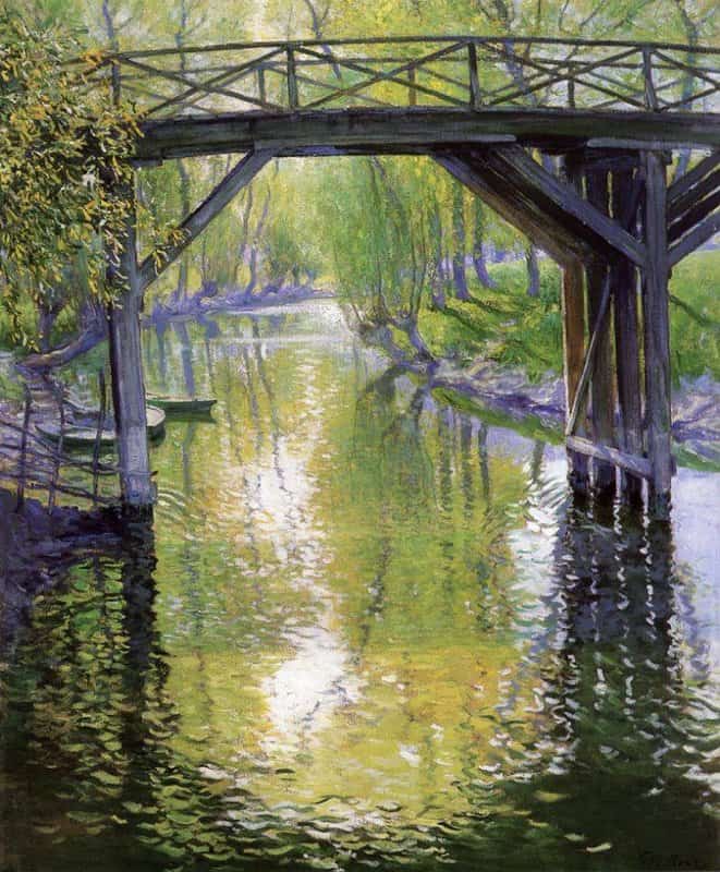 Tableaux sur toile, reproduction de Guy Rose The Old Bridge 1910